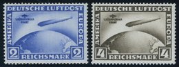 Dt. Reich 438Y,439X **, 1930, 2 M. Südamerikafahrt, Wz. Liegend Und 4 M. Südamerikafahrt, Wz. Stehend, Postfrisch, Prach - Andere & Zonder Classificatie