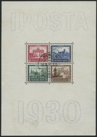 Dt. Reich Bl. 1 O, 1930, Block IPOSTA, Minimal Fleckiger Rand Sonst Pracht, Mi. 2000.- - Altri & Non Classificati