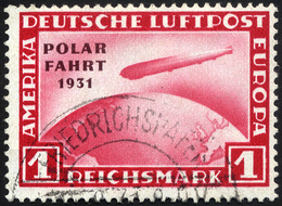 Dt. Reich 456I O, 1931, 1 RM Polarfahrt Mit Abart Ohne Bindestrich, Pracht, Signiert Lange, Mi. 1500.- - Andere & Zonder Classificatie