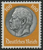 Dt. Reich 495 **, 1933, 100 Pf. Hindenburg, Wz. 2, Pracht, Gepr. D. Schlegel, Mi. 180.- - Other & Unclassified