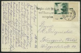 Dt. Reich 632 BRIEF, 1936, 6 Pf. Nürnberger Parteitag, Linke Untere Bogenecke Auf Ansichtskarte, Pracht - Other & Unclassified