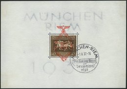 Dt. Reich Bl. 10 O, 1937, Block München-Riem, Ersttags-Sonderstempel, Pracht, Mi. (130.-) - Altri & Non Classificati