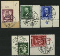 Dt. Reich 759-63 O,BrfStk , 1940/1, 5 Bogenecken, Pracht - Andere & Zonder Classificatie