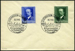 Dt. Reich 760/1 BRIEF, 1940, Behring Auf Umschlag Mit Ersttags-Sonderstempel, Pracht - Other & Unclassified