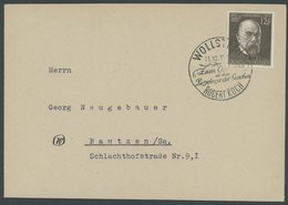Dt. Reich 864 BRIEF, 1943, 12 Pf. Prof. Robert Koch Mit Sonderstempel WOLLSTEIN 11.12.43, Pracht - Andere & Zonder Classificatie