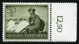 Dt. Reich 885I **, 1944, 30 Pf. Gebirgsjäger Mit Abart Drahtseilbahn Linke Oben, Pracht, Gepr. Schlegel, Mi. 75.- - Andere & Zonder Classificatie