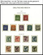 SAMMLUNGEN O,**,* , 1923-45, Meist Gestempelte Sammlung Dt. Reich Im Neuwertigen Leuchtturm Falzlosalbum Mit Diversen Gu - Gebruikt