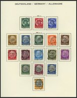 SAMMLUNGEN, LOTS O, Gestempelte Sammlung Dt. Reich Von 1933-45 Auf Schaubekseiten, Bis Auf Mi.Nr. 496-98, Bl. 2,3 Und Nr - Usados