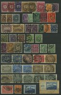 LOTS O, 1916-1923, Partie Verschiedener Gestempelter Mittlerer Werte Inflation, Feinst/Pracht, Alle Geprüft Infla, Mi. C - Used Stamps