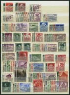 LOTS O, 1935-44, Partie Verschiedener Kompletter Ausgaben, Fast Nur Pracht, Mi. 708.- - Gebraucht