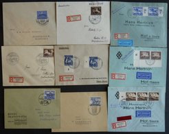 LOTS Aus 698-815 BRIEF, 1939-41, 9 Verschiedene Belege Blaues Und Braunes Band Mit Einzel- Und Mehrfachfrankaturen, Prac - Used Stamps