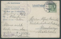 ZEPPELINPOST 3x BRIEF, 12.7.1912, Luftschiff Viktoria Luise, Hamburg-Rundfahrt, Bordpost, Luftschiff-Postkarte Mit Einge - Luchtpost & Zeppelin