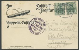 ZEPPELINPOST 4a BRIEF, 1913 Luftschiff Victoria-Luise, Bordpoststempel Und Bordstempel Vom 24.5.1913 Nach England, Prach - Airmail & Zeppelin