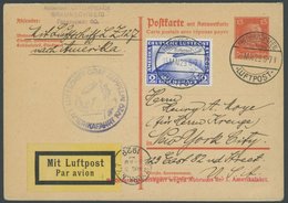 ZEPPELINPOST 26A/27A BRIEF, 1929, Amerikafahrt, Auflieferung Friedrichshafen, Versuchte Und Durchgeführte Amerikafahrt/  - Poste Aérienne & Zeppelin