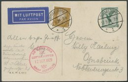 ZEPPELINPOST 33a BRIEF, 1929, Deutschlandfahrt, Abwurf Düsseldorf, Prachtkarte - Airmail & Zeppelin