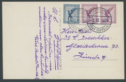 ZEPPELINPOST 39g BRIEF, 1929, 4. Schweizfahrt, Bordpost, Ohne Ankunftsstempel, Prachtkarte - Luchtpost & Zeppelin