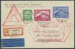 ZEPPELINPOST 238E BRIEF, 1933, Chicagofahrt, Anschlussflug Ab Berlin, Einschreibbrief Mit 1 Und 2 RM Chicagofahrt, Prach - Poste Aérienne & Zeppelin