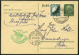 ZEPPELINPOST 259Aa BRIEF, 1934, Schweizfahrt, Abwurf Zürich Flugplatz, Auflieferung Fr`hafen, Prachtkarte - Poste Aérienne & Zeppelin