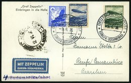 ZEPPELINPOST 351A BRIEF, 1936, 6. Südamerikafahrt, Bordpost, Prachtkarte - Poste Aérienne & Zeppelin
