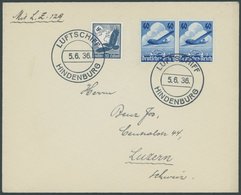 ZEPPELINPOST 414 BRIEF, 1936, Überführungsfahrt, Frankfurt Am Main - Friedrichshafen, Frankiert U.a. Mit 2x Mi.Nr. 603,  - Airmail & Zeppelin