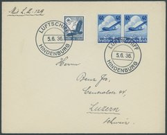 ZEPPELINPOST 414 BRIEF, 1936, Überführungsfahrt, Frankfurt Am Main - Friedrichshafen, Frankiert U.a. Mit 2x Mi.Nr. 603,  - Posta Aerea & Zeppelin
