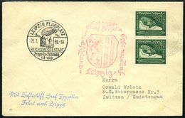 ZEPPELINPOST 457 BRIEF, 1939, Fahrt Nach Leipzig, Mit Mehrfachfrankatur Mi.Nr. 670, Prachtbrief - Luchtpost & Zeppelin
