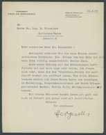 ZEPPELINPOST 1933, Eigenhändig Unterschriebener Brief Von Prof. Dr. Hergesell - Reichskommisar Bei Den Meisten Zeppelin- - Luchtpost & Zeppelin