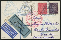 ZULEITUNGSPOST 150B BRIEF, Jugoslawien: 1932, 3. Südamerikafahrt, Anschlußflug Ab Berlin, Prachtkarte - Zeppelins