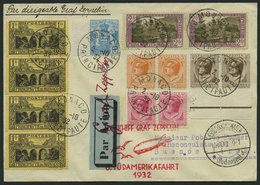 ZULEITUNGSPOST 189 BRIEF, Monaco: 1932, 8. Südamerikafahrt, Prachtbrief - Zeppelins