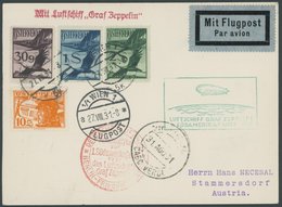 ZULEITUNGSPOST 124Da BRIEF, Österreich: 1931, 1. Südamerikafahrt, Anschlussflug Ab Berlin Bis Kap Verde, Prachtkarte - Zeppelin