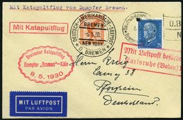 KATAPULTPOST 11c BRIEF, 7.5.1930, &quot,Bremen&quot, - Southampton, Deutsche Seepostaufgabe, Prachtbrief - Storia Postale