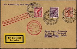 KATAPULTPOST 41b BRIEF, 16.5.1931, Europa - New York, Seepostaufgabe, Prachtbrief - Cartas & Documentos