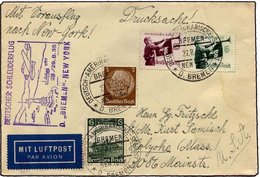 KATAPULTPOST 209b BRIEF, 29.8.1935, Bremen - New York, Seepostaufgabe, Drucksache, Pracht - Brieven En Documenten