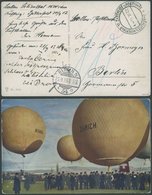 BALLON-FAHRTEN 1897-1916 21.9.1913, Berliner Verein Für Luftschiffahrt, Abwurf Vom Ballon OTTO LILIENTHAL, Mit Ankunftss - Montgolfières