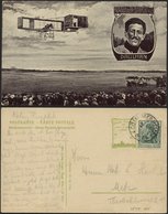 PIONIERFLUGPOST 1909-1914 2/01/c BRIEF, 2.10.1909, Flugwoche Köln, Porträteindruck Paulhan, Prachtkarte - Vliegtuigen