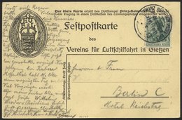 PIONIERFLUGPOST 1909-1914 20/02 BRIEF, 12.5.1913, Prinz Heinrich Flug - Nebenetappe Gießen, Festpostkarte, Pracht - Vliegtuigen