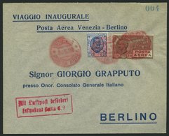 ERST-UND ERÖFFNUNGSFLÜGE 28.35.04 BRIEF, 1.6.1928, Venedig-Berlin, Prachtbrief - Zeppelin