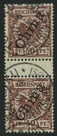 DP CHINA 6IIZS O, 1898, 50 Pf. Steiler Aufdruck Im Zwischenstegpaar, Obere Marke Ein Paar Kurze Zähne Sonst Pracht, Mi.  - China (oficinas)