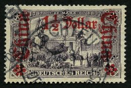 DP CHINA 36A O, 1905, 11/2 D. Auf 3 M., Ohne Wz., Gezähnt A, Stempel TSCHIFU, Ein Paar Stumpfe Zähne Sonst Pracht, Gepr. - Chine (bureaux)