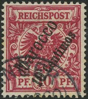 DP IN MAROKKO 3c O, 1899, 10 C. Auf 10 Pf. Rotkarmin, Pracht, Gepr. Jäschke-L., Mi. 260.- - Marocco (uffici)