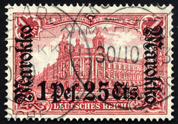 DP IN MAROKKO 55IA O, 1911, 1 P. 25 C. Auf 1 M., Friedensdruck, Stempel MOGADOR, Pracht, Mi. (80.-) - Deutsche Post In Marokko