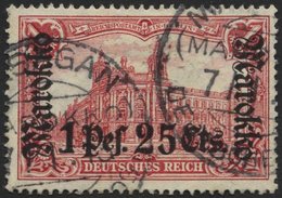 DP IN MAROKKO 55IA O, 1911, 1 P. 25 C. Auf 1 M., Friedensdruck, Stempel MASAGAN, üblich Gezähnt Pracht, Mi. (80.-) - Marruecos (oficinas)