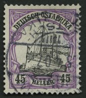 DEUTSCH-OSTAFRIKA 28b O, 1905, 45 H. Rotviolett/schwarz, Ohne Wz., Pracht, Gepr. Bothe, Mi. 110.- - África Oriental Alemana
