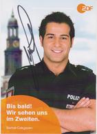 Authentic Signed Card / Autograph - Turkish Actor SERHAT COKGEZEN - ZDF TV Series Notruf Hafenkante - Autographes