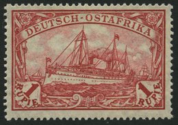 DEUTSCH-OSTAFRIKA 38IIB *, 1915, 1 R. Dunkelrot, Mit Wz., Kriegsdruck, Gezähnt B, Falzrest, Pracht, Mi. 60.- - Deutsch-Ostafrika