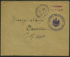 DEUTSCH-OSTAFRIKA Brief , 1916, Vorausentwertung MOROGORO, Roter Frankostempel, Nebenstempel MITTELLANDBAHN ZUG 20b, 23. - África Oriental Alemana