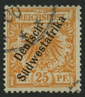 DSWA 9a O, 1899, 25 Pf. Gelblichorange, Pracht, Gepr. Pfenninger, Mi. 500.- - German South West Africa