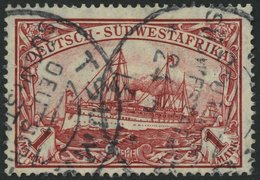 DSWA 29A O, 1912, 1 M. Karminrot, Mit Wz., Stempel TSUMEB, Pracht, Mi. 95.- - Duits-Zuidwest-Afrika