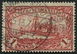 DSWA 29A O, 1912, 1 M. Karminrot, Mit Wz., Gezähnt A, Pracht, Mi. 95.- - Duits-Zuidwest-Afrika