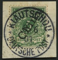 KIAUTSCHOU M 2II BrfStk, 1901, 5 Pf. Steiler Aufdruck, Stempel KIAUTSCHOU DP, Prachtbriefstück - Kiauchau